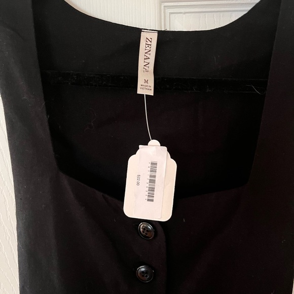 Zenana Outfitters Black Button-Front Top - Picture 2 of 3